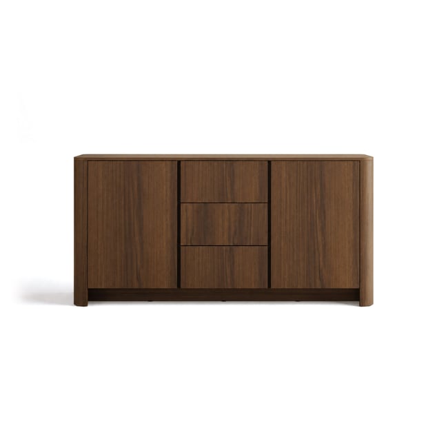 Buffet - YOURI Couleur effet noyer <span itemprop=