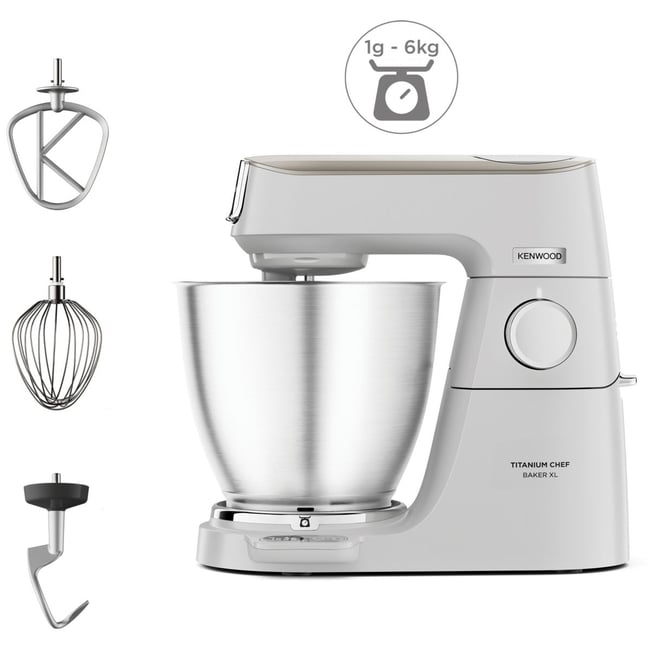 Robot pâtissier KVL65.009WH Titanium Chef Baker XL blanc <span itemprop=