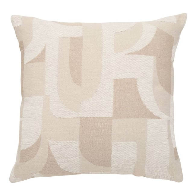 Coussin carré MARLIA beige lin <span itemprop=