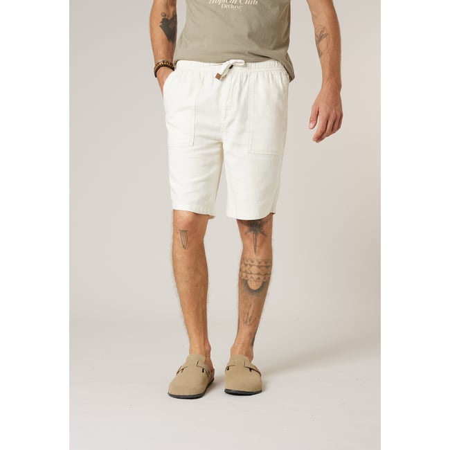 Bermuda regular homme en coton MIDDLE cream <span itemprop=