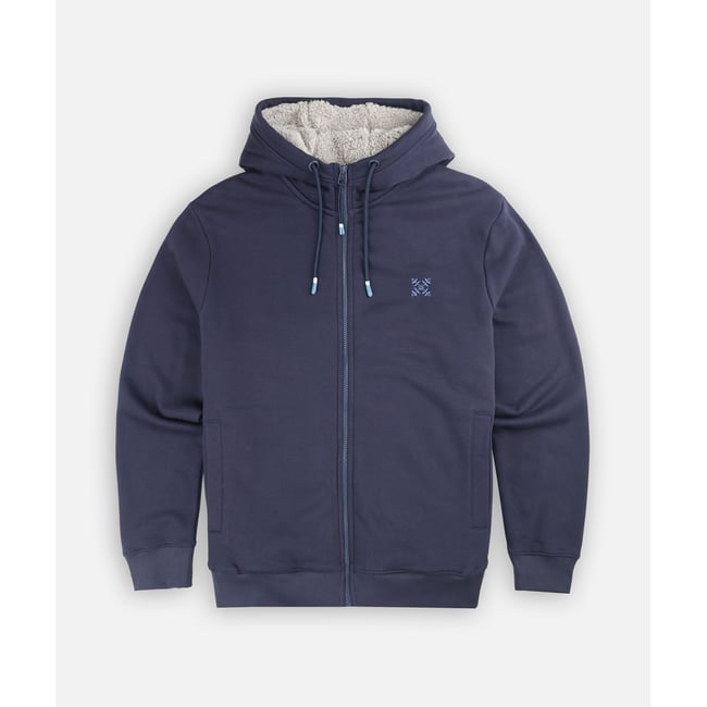 Sweat capuche doublure sherpa SWEM deep marine <span itemprop=