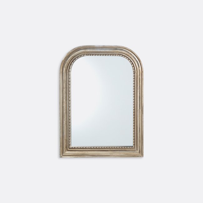 Miroir en manguier massif 45x60 cm, Afsan doré vieilli <span itemprop=