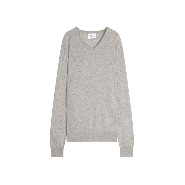 Pull Col V  Nuage Chiné Walt gris clair chiné <span itemprop=