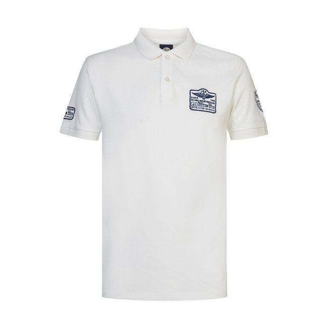 Polo de mangas curtas branco <span itemprop=