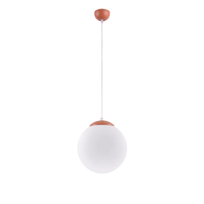 Suspension Acier Ocre Rouge E27 1 Ugo Couleur ocre rouge <span itemprop=