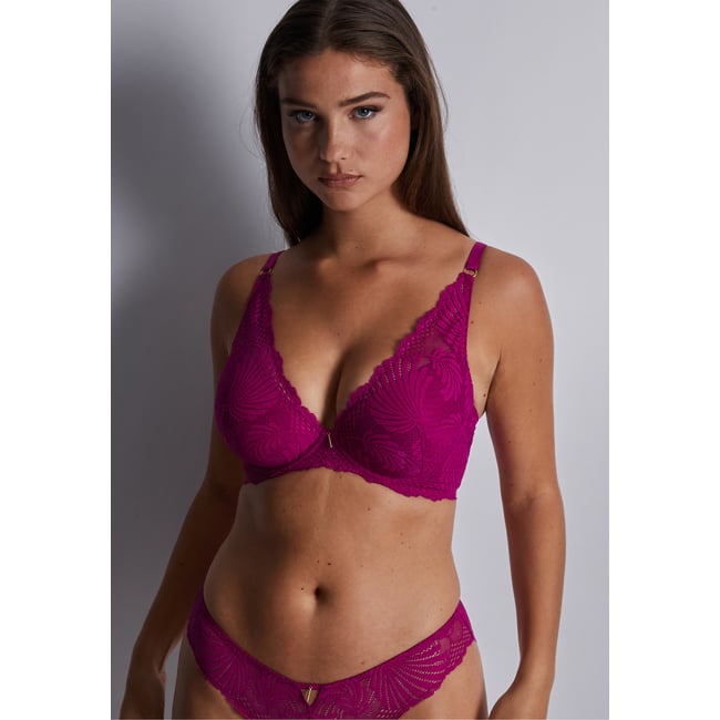 Soutien-gorge plunge foulard Rythm of Desire rose <span itemprop=