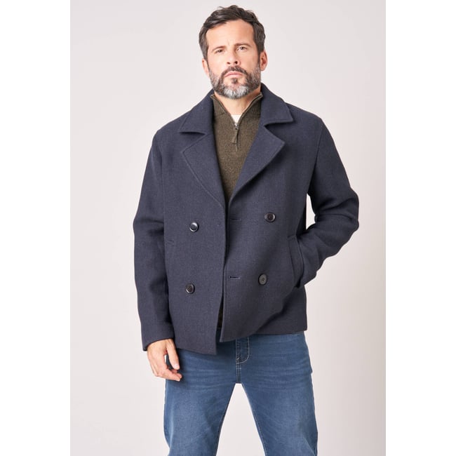 Manteau regular homme MAYRON marine <span itemprop=
