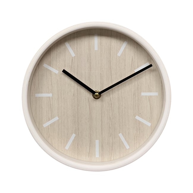 Horloge ronde bois 22cm - EMDE