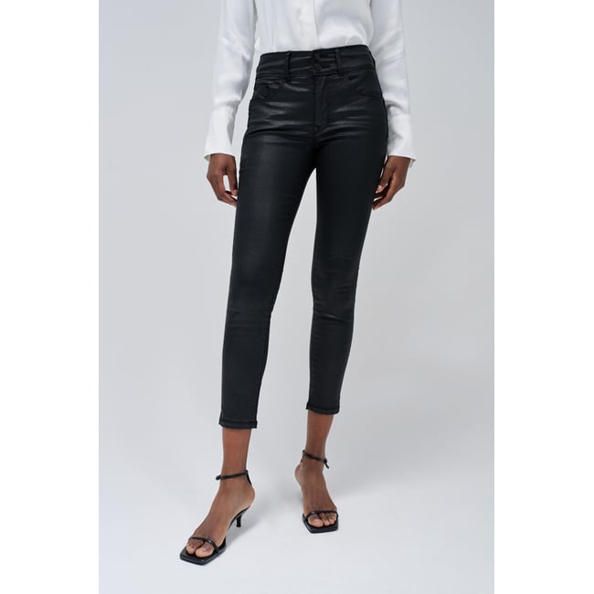 JEAN SECRET PUSH IN CROPPED SKINNY noir <span itemprop=
