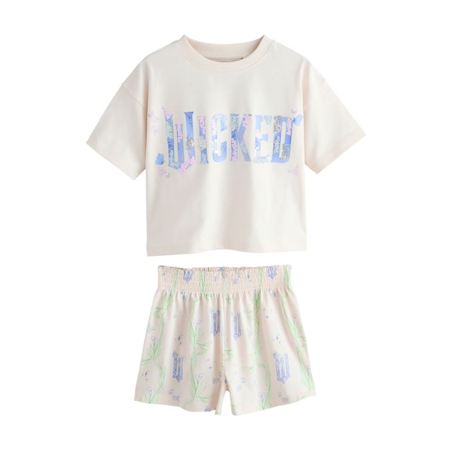 Pyjama short wicked lilas/écru <span itemprop=