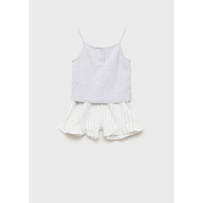 Pyjama coton combiné gris chiné moyen <span itemprop=