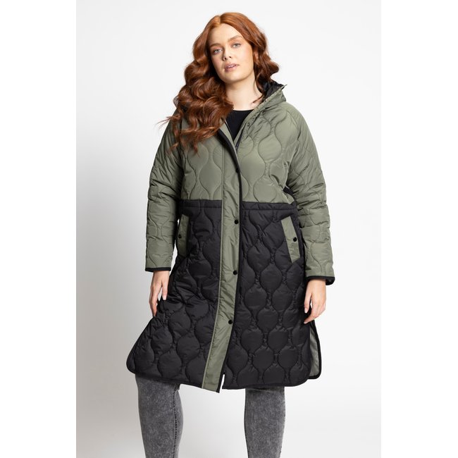 Manteau matelassé HYPRAR, imperméable vert loden <span itemprop=