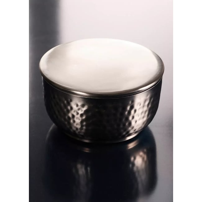 Grande boîte en bois martelé Couleur argent <span itemprop=