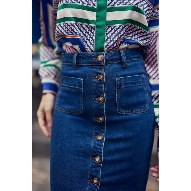 Gonna in denim con bottoni Jasper stone washed LA PETITE ETOILE