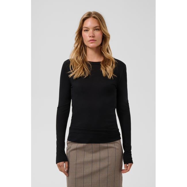 T-shirt à manches longues noir <span itemprop=