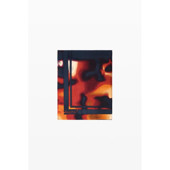 Foulard rectangulaire à fleurs multicolore <span itemprop=