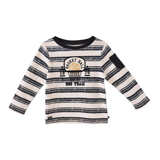 T shirt raye anthracite djovani gris <span itemprop=