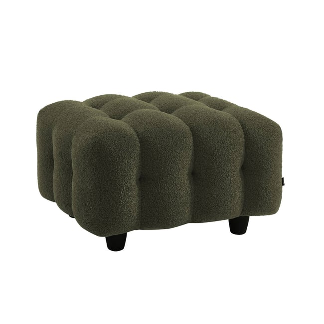 Pouf, repose-pieds pour canapé 3 places Leon bouclette texturée LEON - SWEEEK