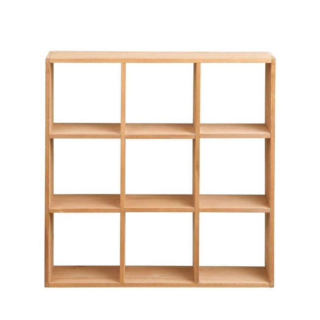 Étagère murale carrée en bois 46x46cm- MOSS Couleur bois clair <span itemprop=