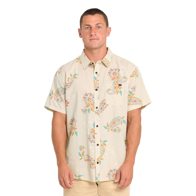 Chemise manches courtes SUNDAYS beige oatmeal <span itemprop=