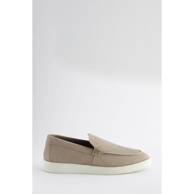Mocassins décontractés à enfiler grège foncé <span itemprop=