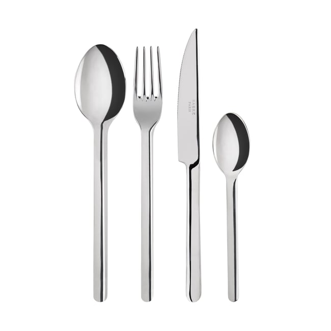 Ménagère 24 pièces, Loft Couleur inox <span itemprop=