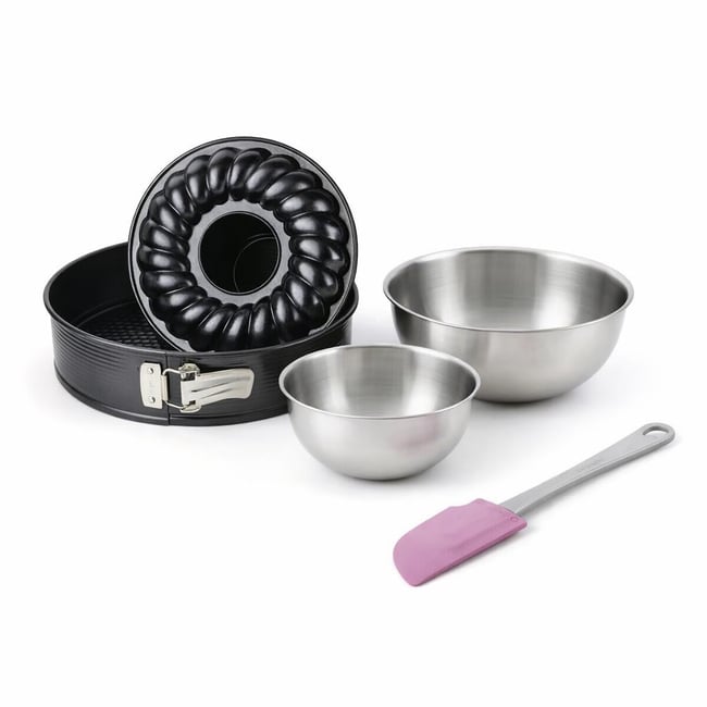 Set de 4 ustensiles de pâtisserie moule à manqué 2 bols noir <span itemprop=