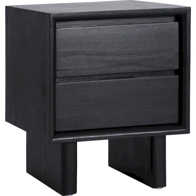 Table de chevet collection demmin en bois Couleur noir <span itemprop=