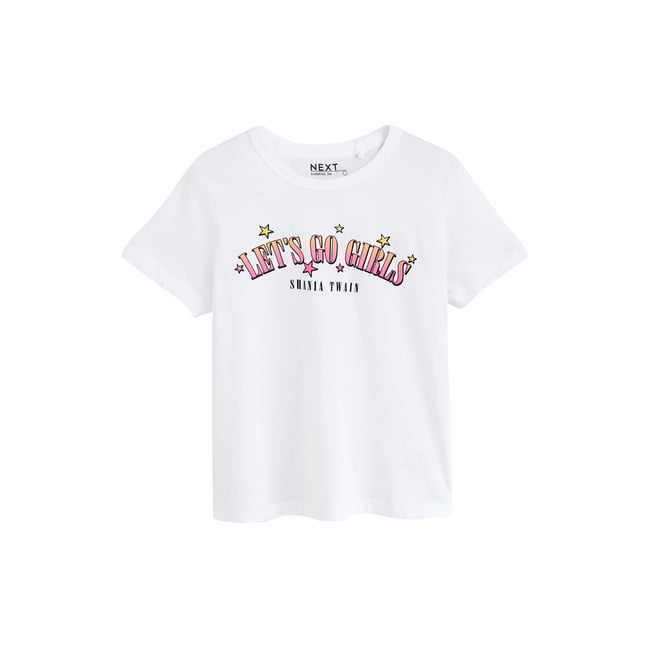 T-shirt à manches courtes shania twain blanc <span itemprop=