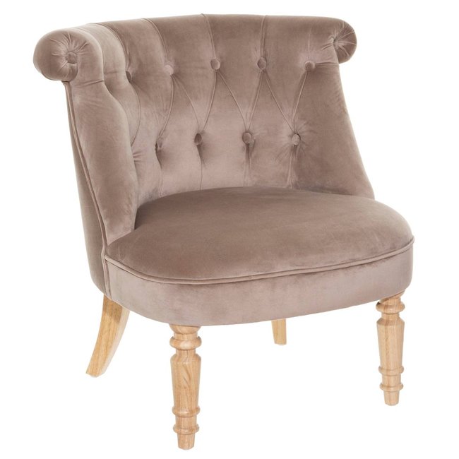 Fauteuil SIXTINE Couleur taupe <span itemprop=