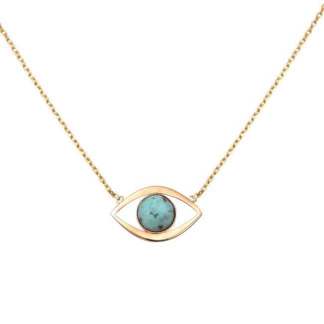 Collier eros grand modele jaspe africain bleu <span itemprop=