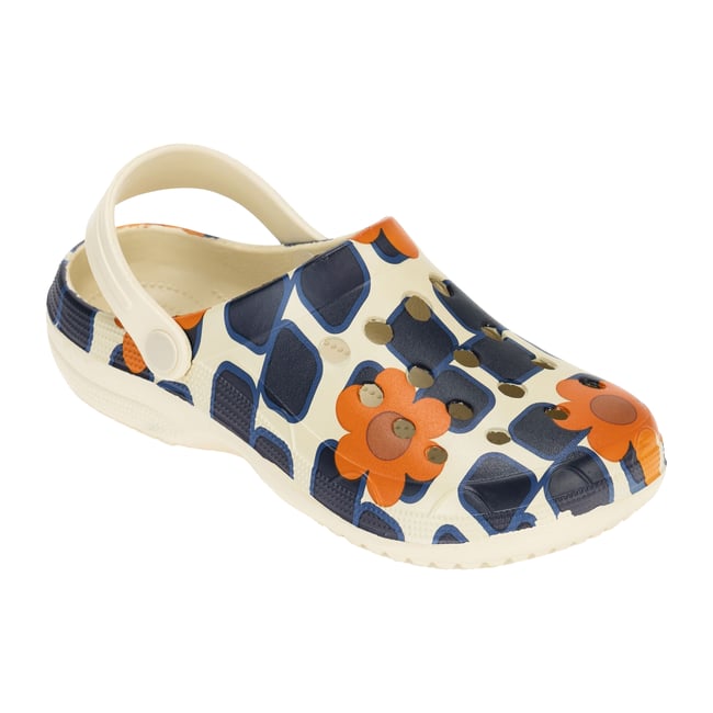 Sabots motif/style fleur géante ORLA KIELY orange <span itemprop=