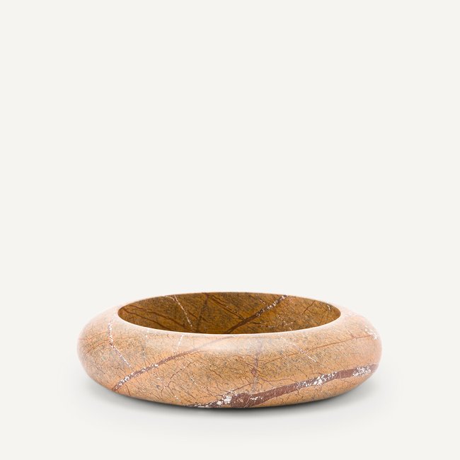 Cuenco redondo de mármol, Dolina beige mármol <span itemprop=