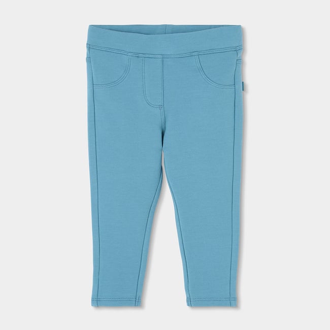 Pantalon fille en molleton bleu <span itemprop=