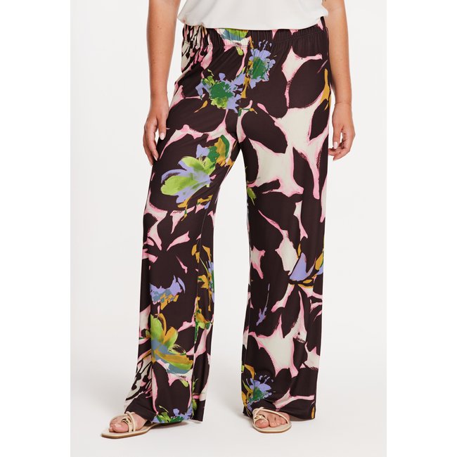 Pantalon imprimée rouge foncé <span itemprop=