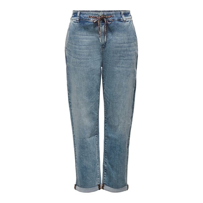 Jean droit avec lien resserrable medium blue <span itemprop=