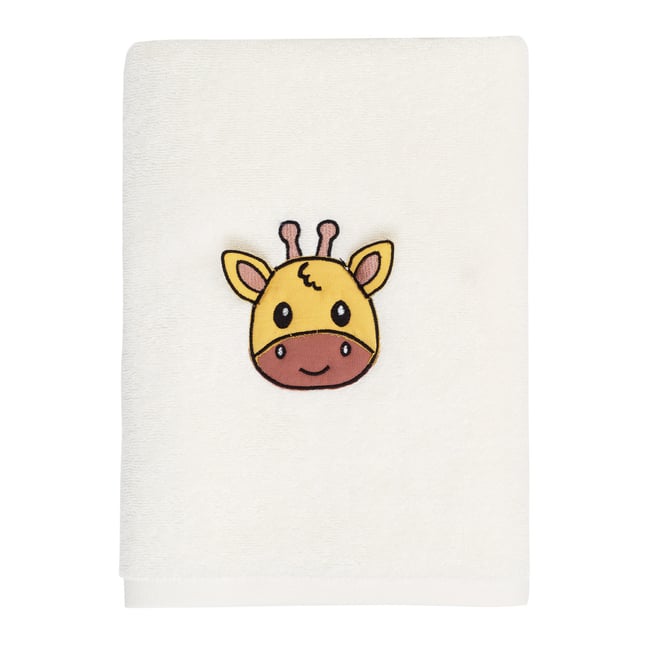 Drap de bain enfant QUINCY LA GIRAFE ecru <span itemprop=