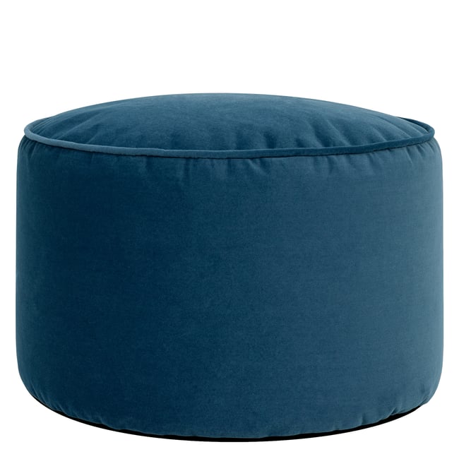 Pouf repose-pieds rond en velours mat Oeko-Tex® - MILANO - ICON