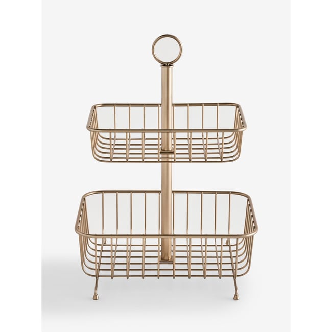 Corbeille 2 niveaux effet vieilli hertford Couleur doré <span itemprop=