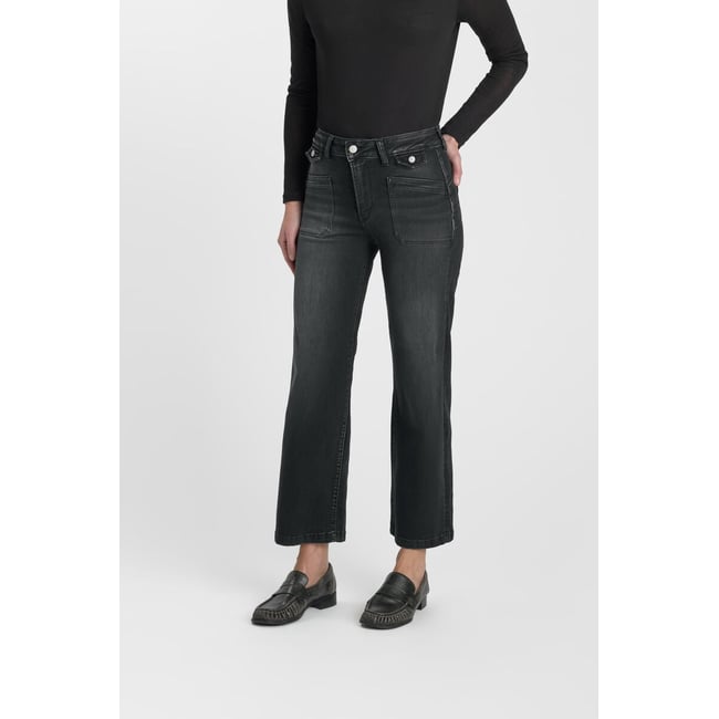 Jeans loose, large pulp wide leg , 7/8ème black / black <span itemprop=