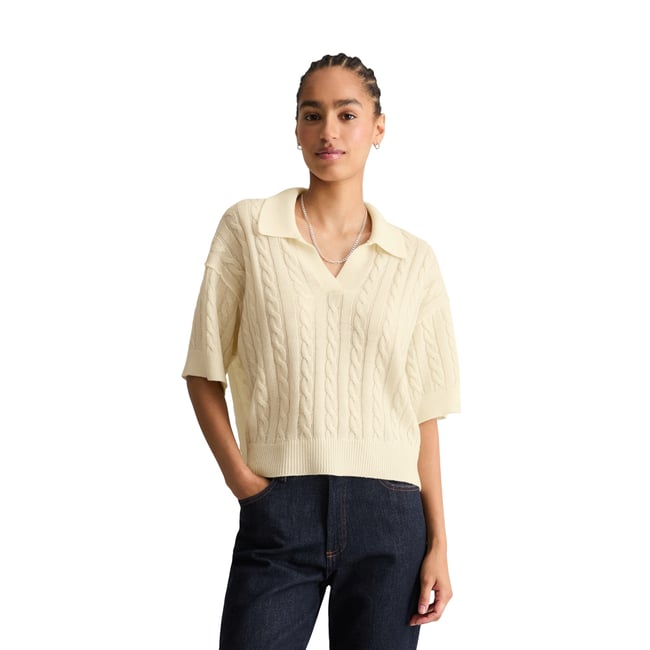 Polo en maille oversize en mélange de laine vierge douce - MARC O’POLO DENIM