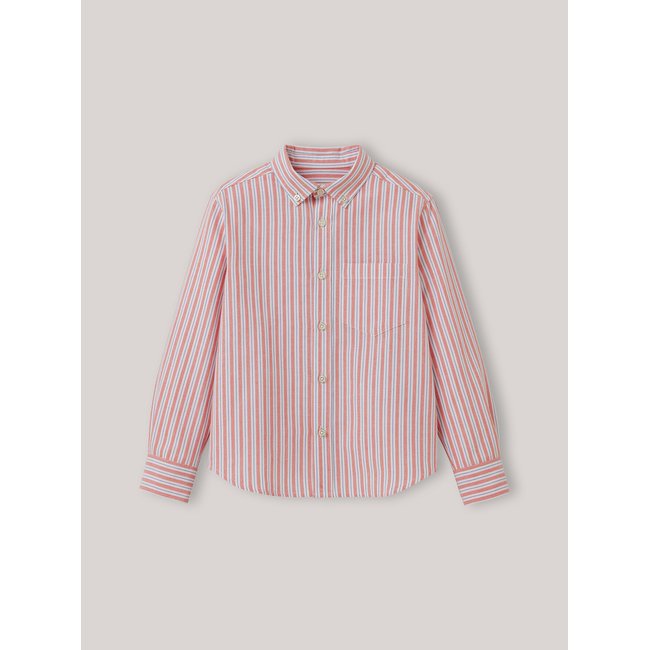 Chemise rayée corail <span itemprop=