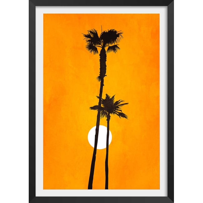 Affiche paysage Sunset palm - HEXOA