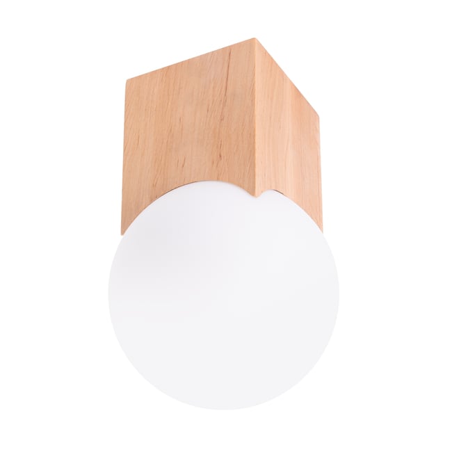 Plafonnier Bois Bois Naturel/Blanc G9 1 Solis Couleur marron <span itemprop=
