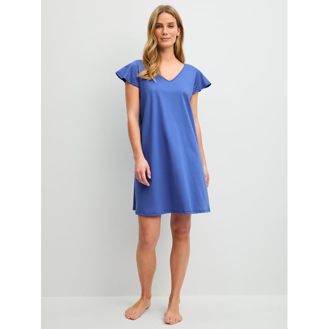 manches courtes Coton FLOWER DREAMS deep cobalt <span itemprop=