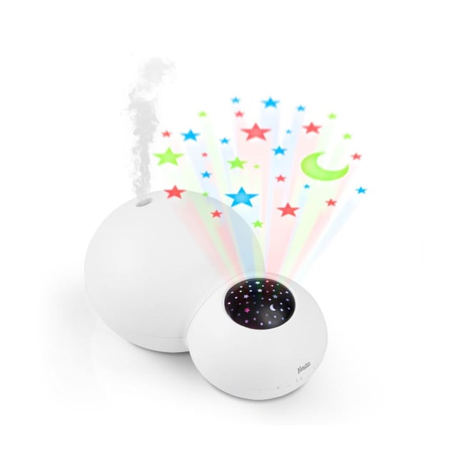 Humidificateur et projecteur étoiles blanc <span itemprop=