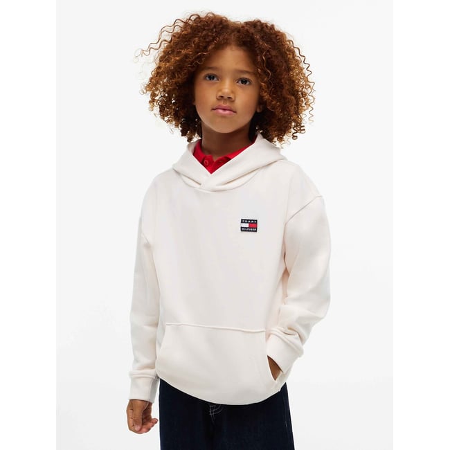 Sweat à capuche, logo brodé - TOMMY HILFIGER