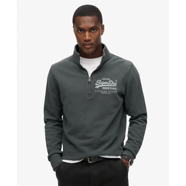 Haut classique à col zippé et motif - SUPERDRY