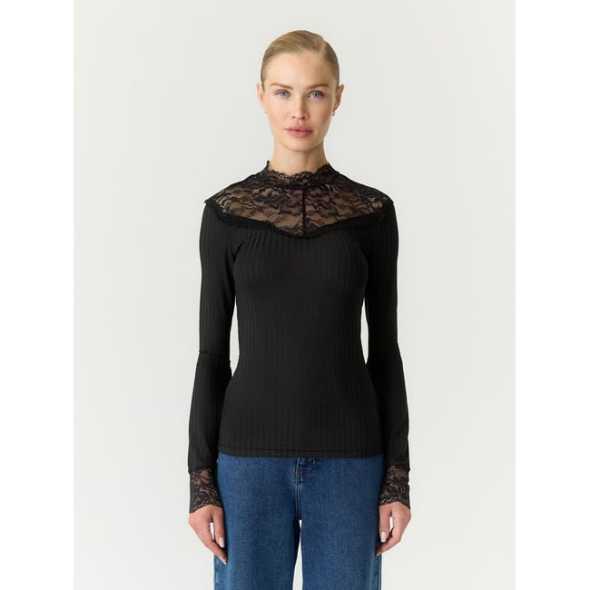 Top À Manches Longues noir - black <span itemprop=