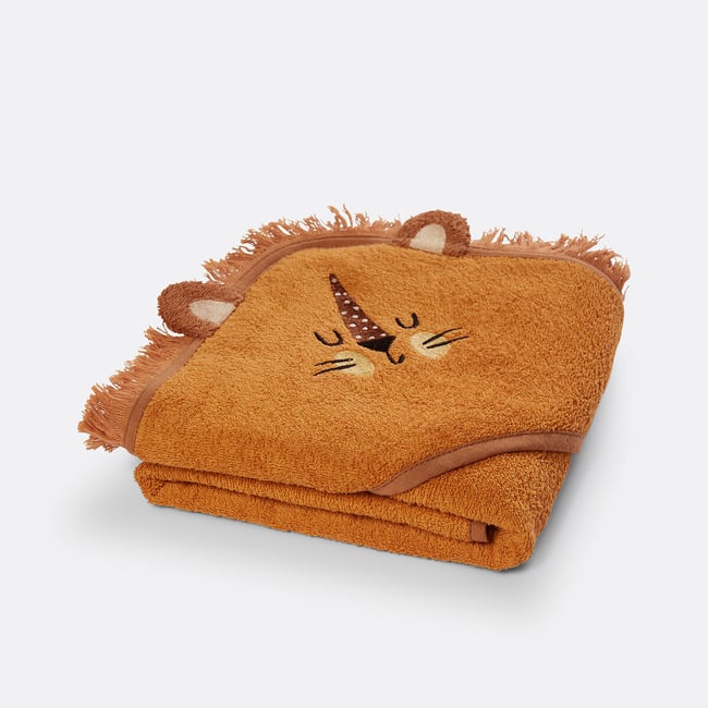 Cape de bain éponge bio Edgard 400 g/m2 camel <span itemprop=